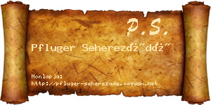 Pfluger Seherezádé névjegykártya